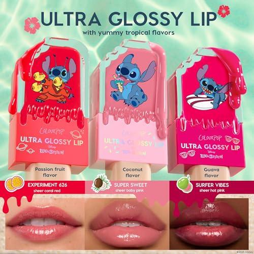 image:imageColourPop x Disney Stitch Makeup Bundle Beach Dreamin 12 Shade Eyeshadow Palette Ultra Glossy Lip Gloss High Pigment Hydrating NonSticky Shine TropicalInspired Set