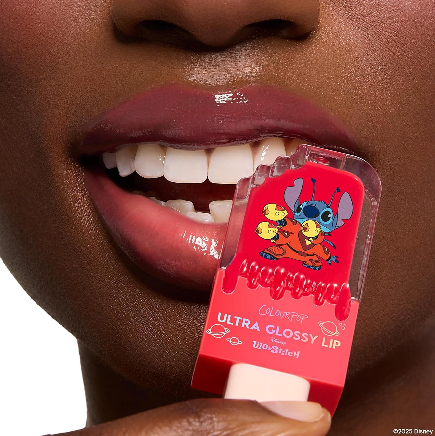 image:imageColourPop x Stitch Ultra Glossy Lip Gloss Trio Set Hydrating High Shine Non Sticky Lip Gloss Collection with Hyaluronic Acid Kakadu Plum amp Cherry Oil Sheer Pink Shades 3 Pack
