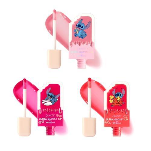 image:imageColourPop x Stitch Ultra Glossy Lip Gloss Trio Set  Hydrating High Shine Non Sticky Lip Gloss Collection with Hyaluronic Acid Kakadu Plum amp Cherry Oil  Sheer Pink Shades 3 Pack