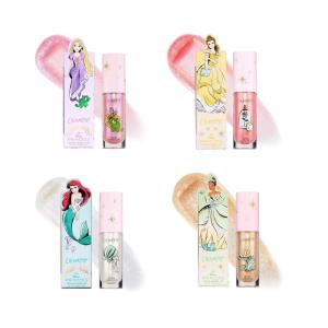ColourPop Disney Princess Lip Gloss Combo – Ultra Glossy Lip Gloss Courageous Rapunzel, Mademoiselle Belle, Bright Ariel, Ambitious Tiana (0.24 fl oz)