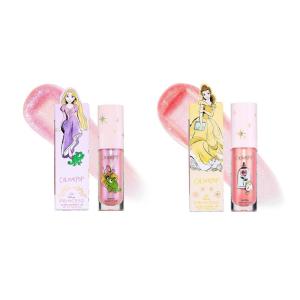 ColourPop Disney Princess Lip Gloss Duo – Ultra Glossy Lip Gloss Courageous Rapunzel Pinky Lilac (0.24 Fl oz), Mademoiselle Belle Rosy Pink (0.24 Fl oz), Hydrating High-Shine Non-Sticky Lip Gloss Set