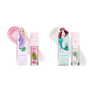ColourPop Disney Princess Lip Gloss Set – Ultra Glossy Lip Gloss Bright Ariel Sparkling Opal (0.24 Fl oz), Courageous Rapunzel Pinky Lilac (0.24 Fl oz), Hydrating High-Shine Non-Sticky Lip Gloss Set