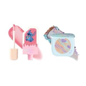 ColourPop x Stitch Glow & Gloss Makeup Bundle High Shine Hydrating Lip Gloss + Ohana Super Shock Highlighter Duo for Luminous Lips & Radiant Glow (2 Piece Set)