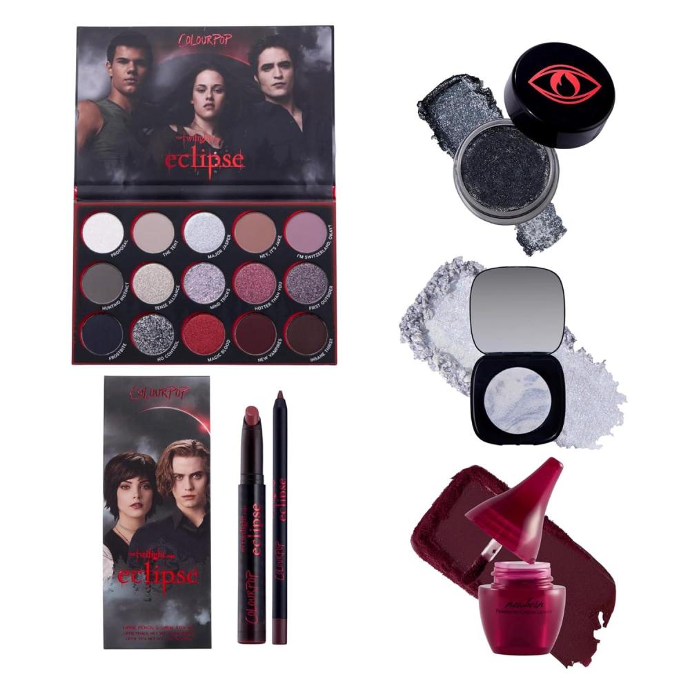 image:imageColourPop Twilight Saga Eclipse Makeup Bundle Eyeshadow Palette 063 oz Jelly Much Gel Shadow 023 oz Lip Kit 2 Count Matte Lipstick 006 oz Super Shock Highlighter 028 oz
