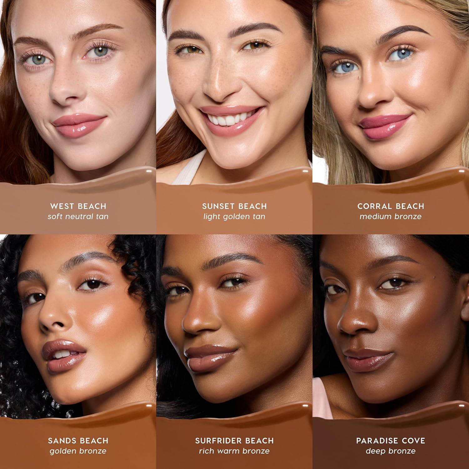image:imageColourPop Liquid Bronzer for Face Buildable Lightweight Liquid Contour Makeup Bronzer Blendable Hydrating Formula with Squalane Vitamin E Cool Toned Neutral Tan 027 ozParadise Cove